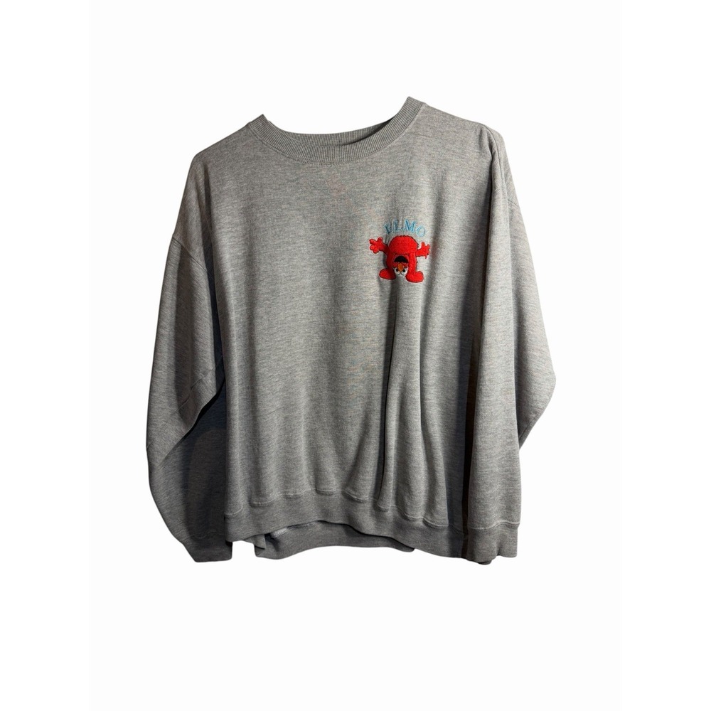 sesame street boys vintage grey long sleeve ELMO sweatshirt size large